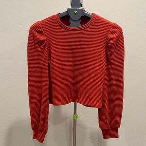 Sadie & Sage Burnt Orange Ribbed Crop Top